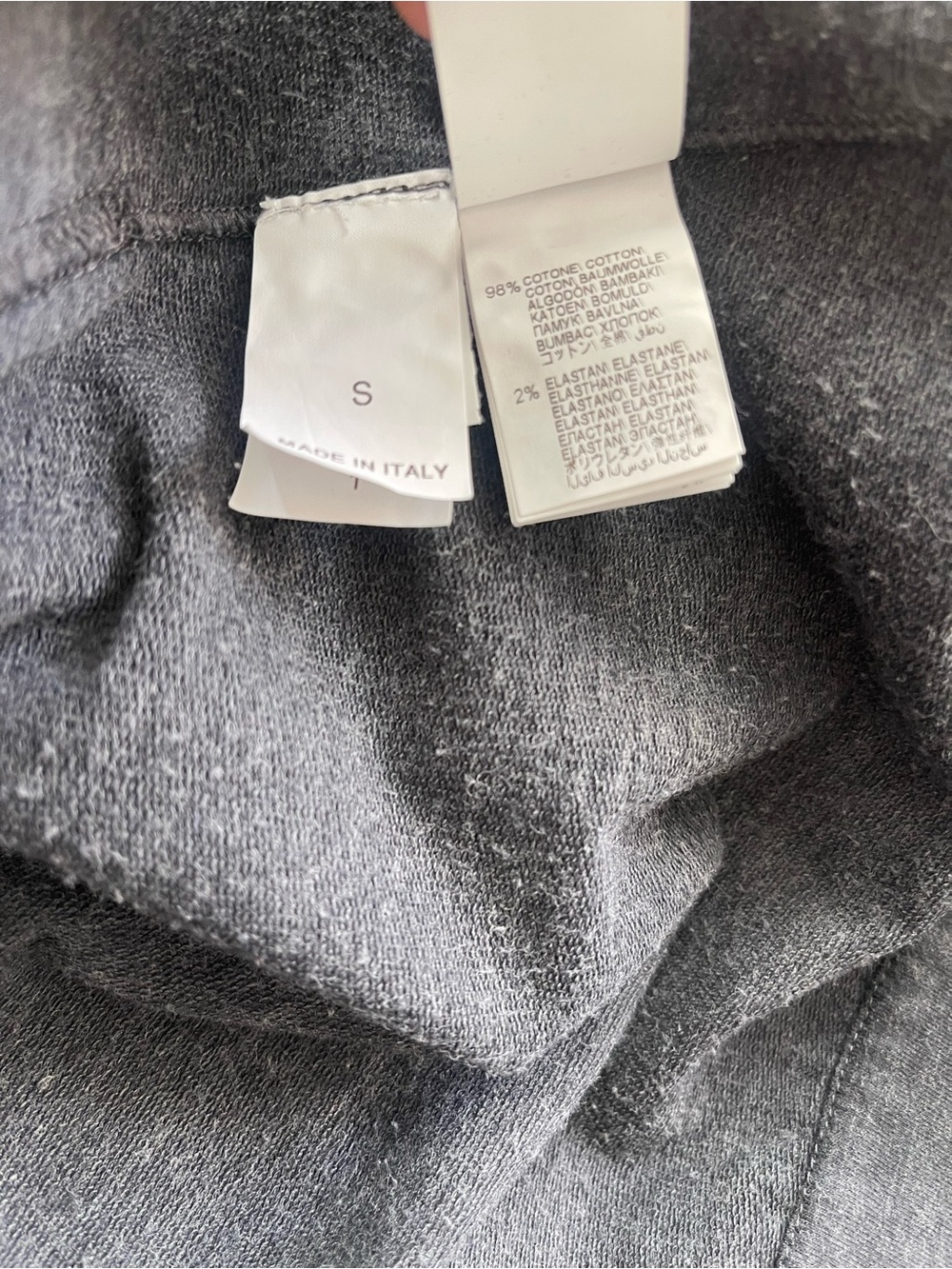Brunello Cucinelli Grey Crewneck Sweater with White Trim and Embellished Detail - Picture 7 of 10